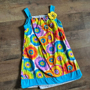 Girls Rare Editions Casual Dress Size 8 Multicolor Blue Floral Summer